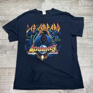 Def Leppard Journey Shirt Mens Medium Black 2018 Tour Concert Band Rock Tee‎